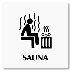 Sauna, 118x118mm, bílá, Nevada